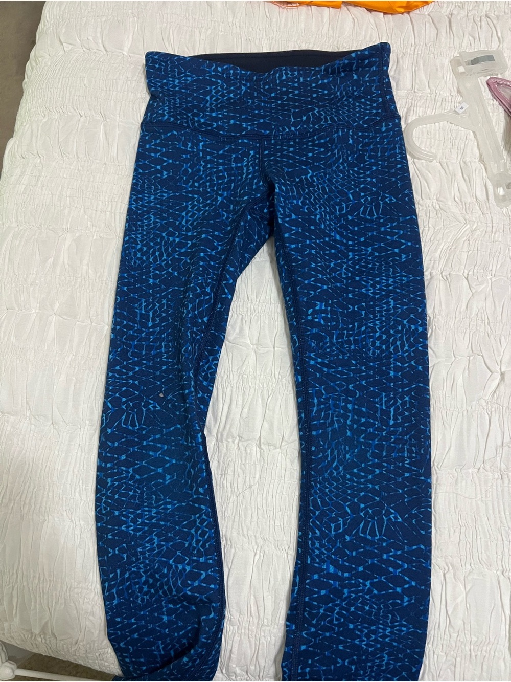lululemon athletica Navy and Bright Blue Patterned Leggings